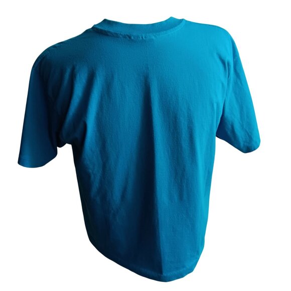 XL Vintage Mens T-shirt Single Stitch Nebraska Centennial Blue Hanes 1990's USA - Picture 8 of 8